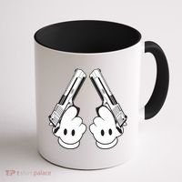 Toon Hand Guns Cartoon Coffee Mug thumb 1