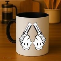 Toon Hand Guns Cartoon Coffee Mug thumb 4