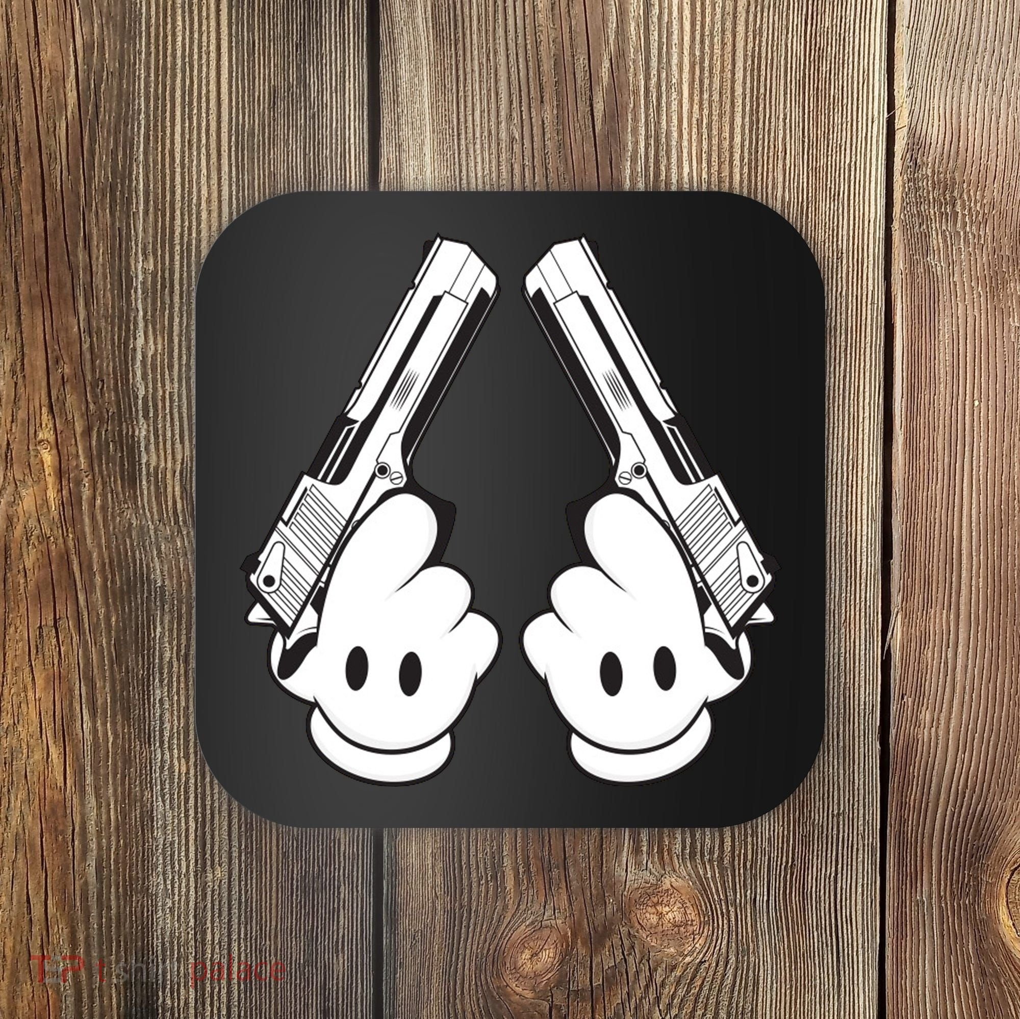 Toon Hand Guns Cartoon Coaster