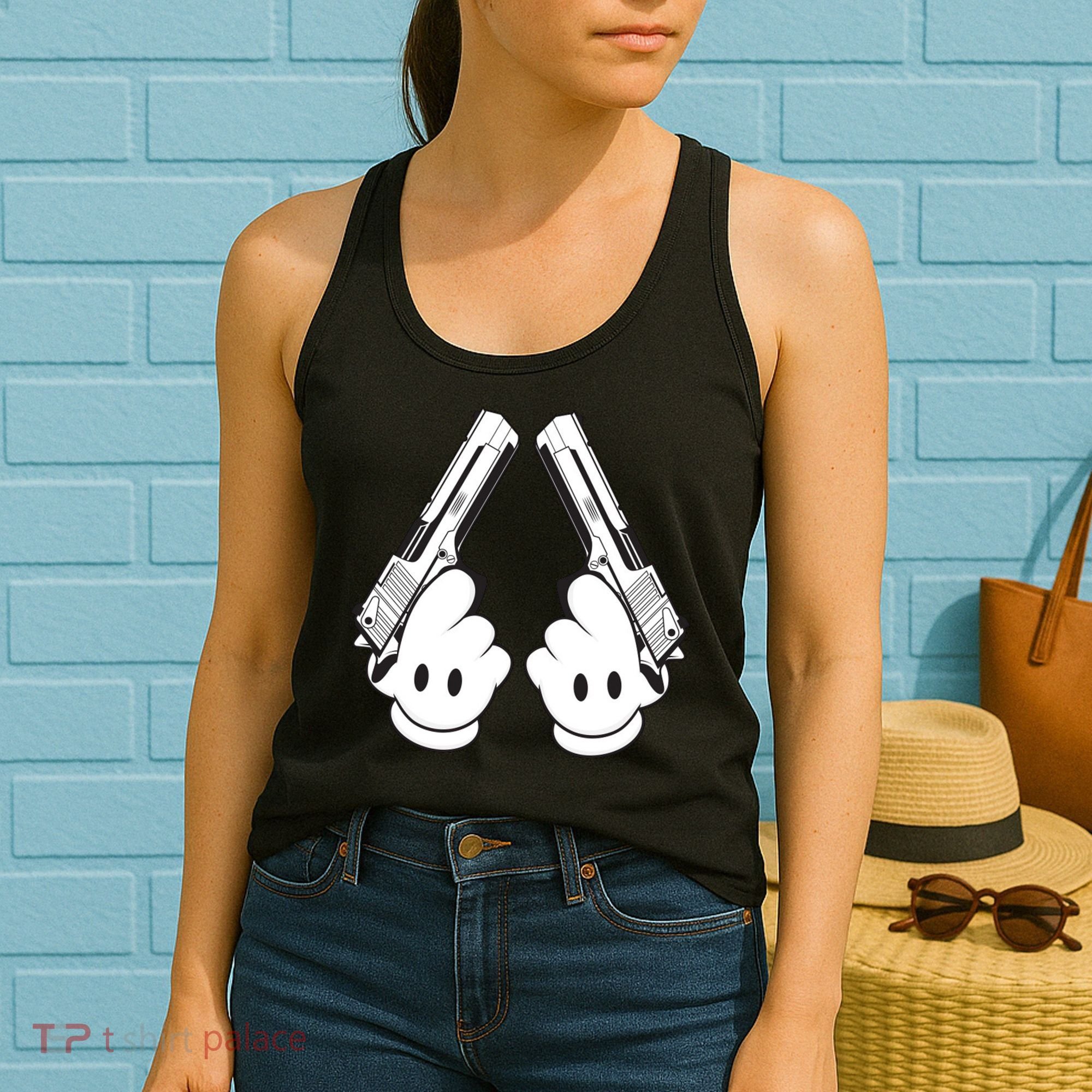 Toon Hand Guns Cartoon Women's Tank Top