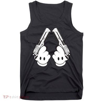 Toon Hand Guns Cartoon Tank Top