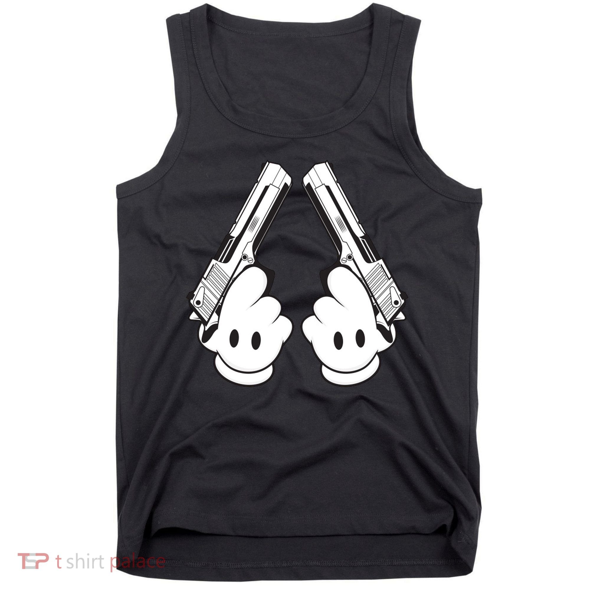 Toon Hand Guns Cartoon Tank Top