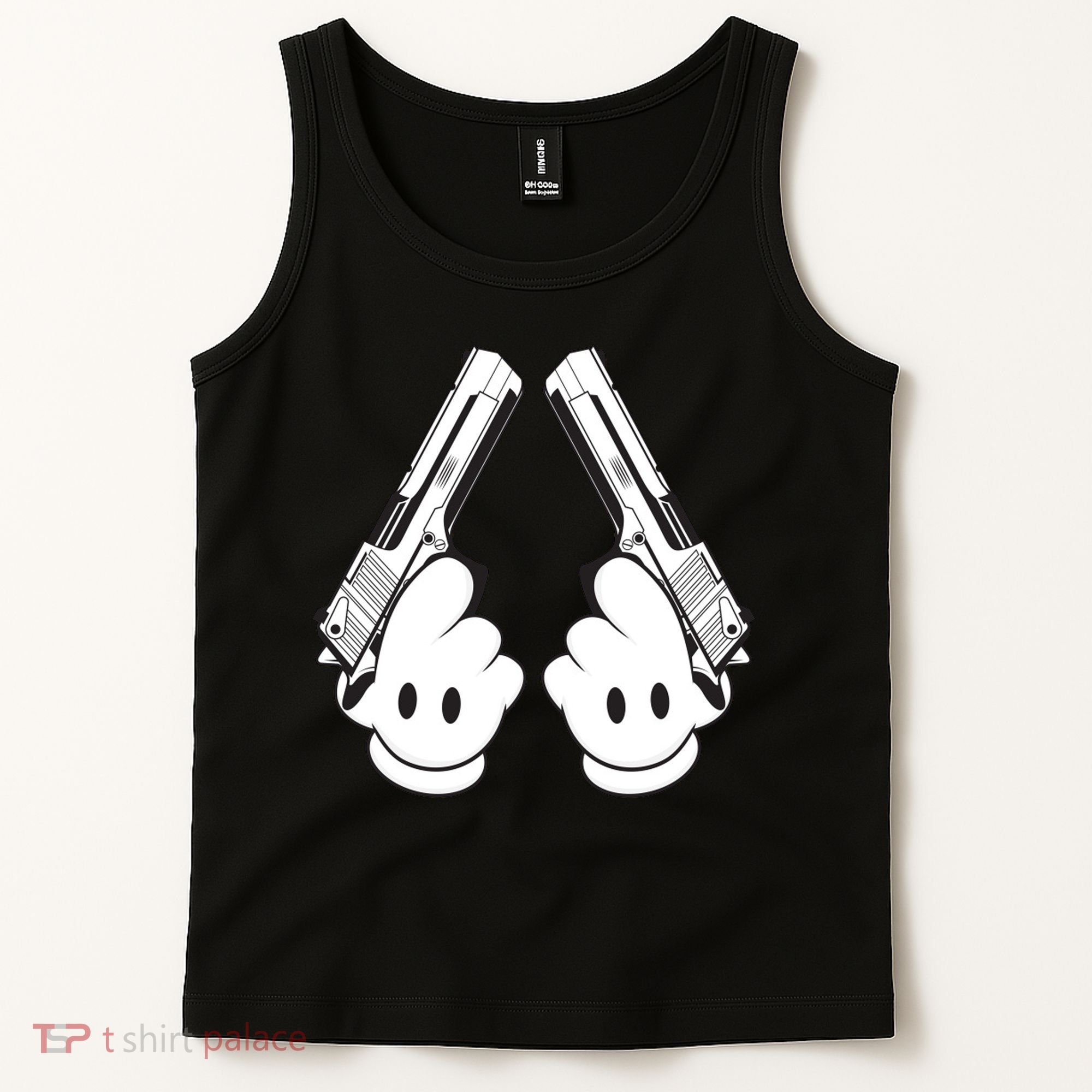 Toon Hand Guns Cartoon Tank Top