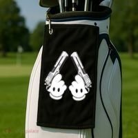 Toon Hand Guns Cartoon Golf Towel thumb 2