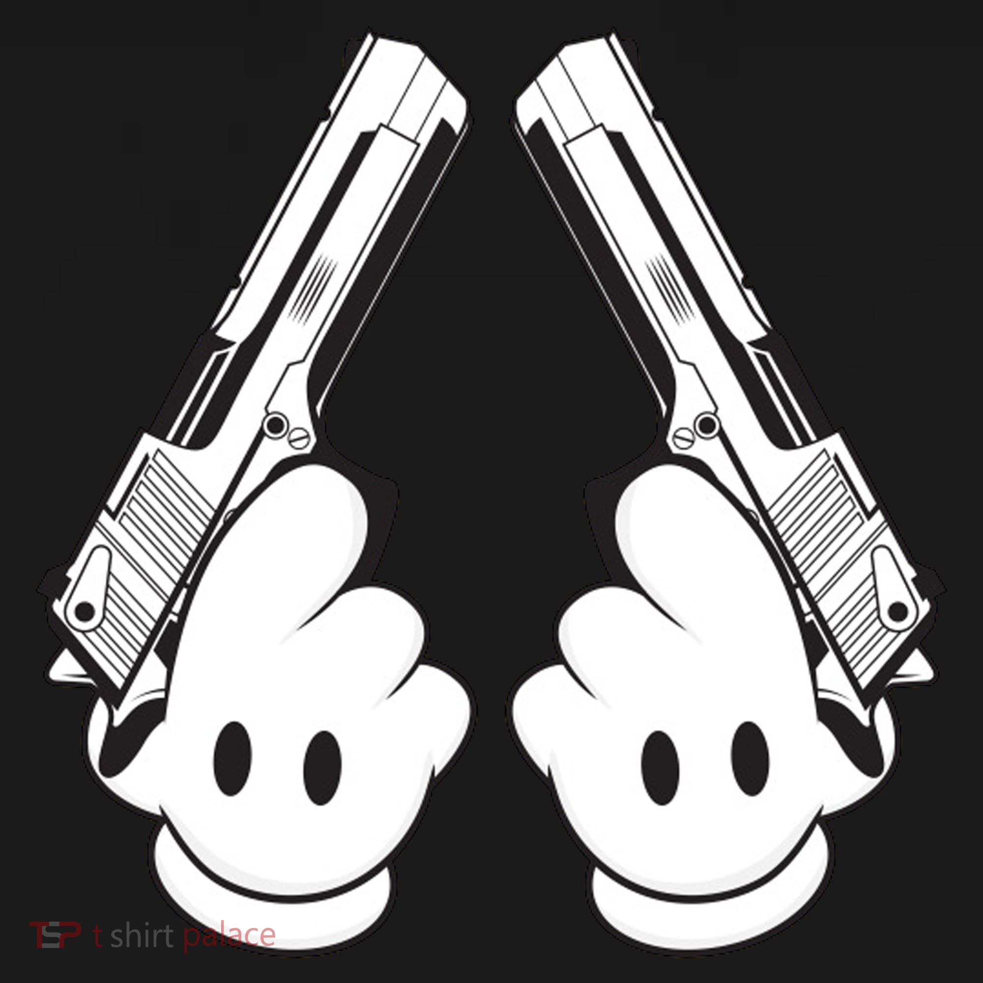 Toon Hand Guns Cartoon Women's T-Shirt