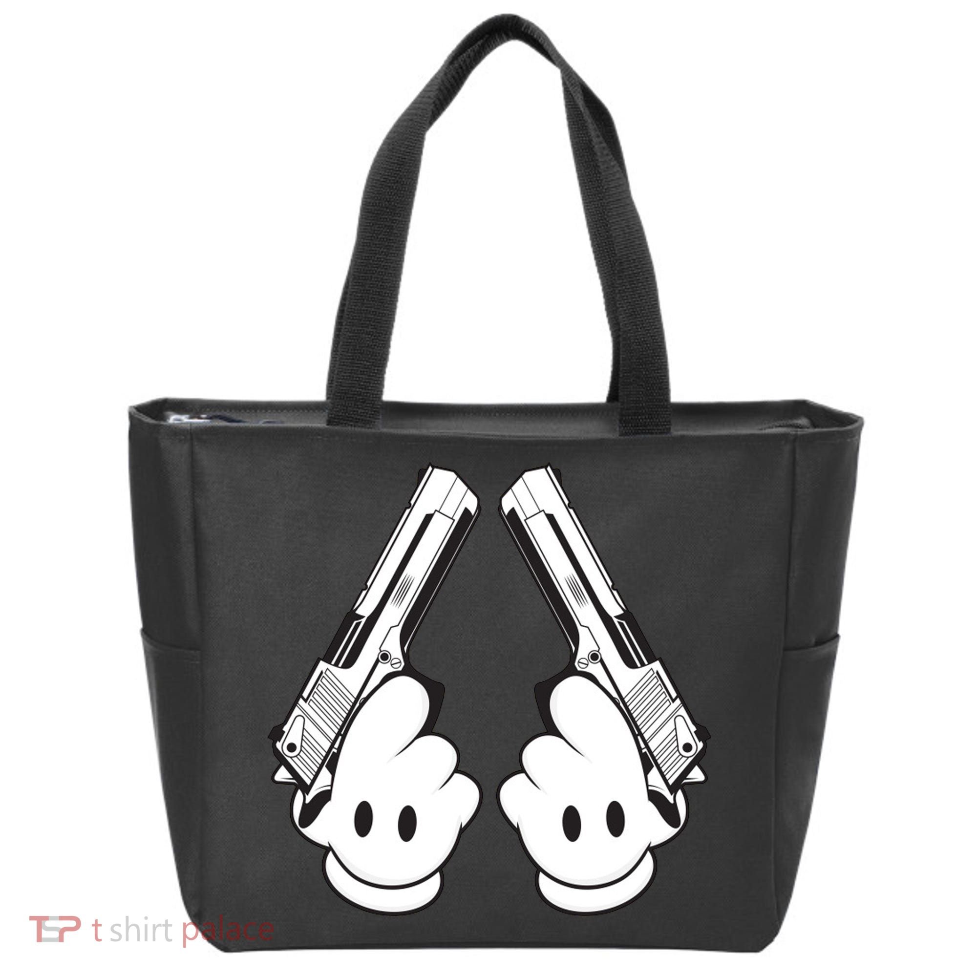 Toon Hand Guns Cartoon Tote Bag