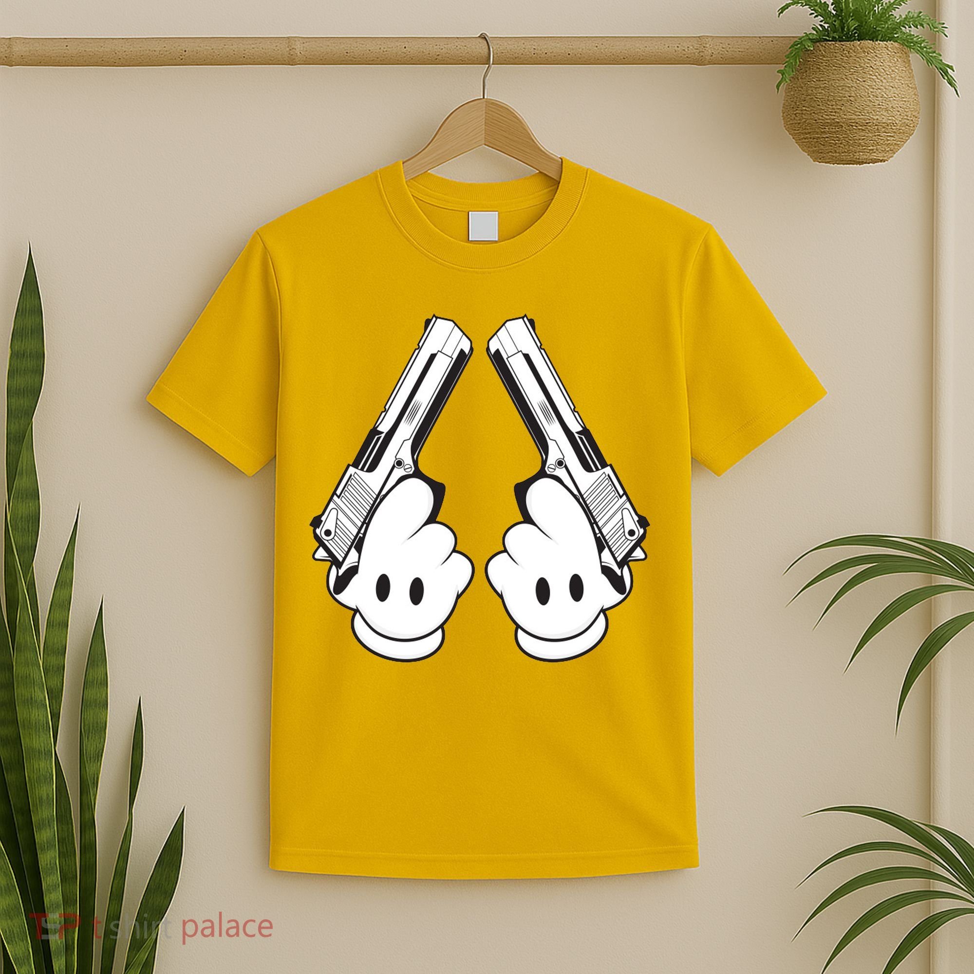Toon Hand Guns Cartoon T-Shirt