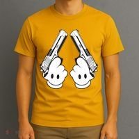 Toon Hand Guns Cartoon T-Shirt thumb 3