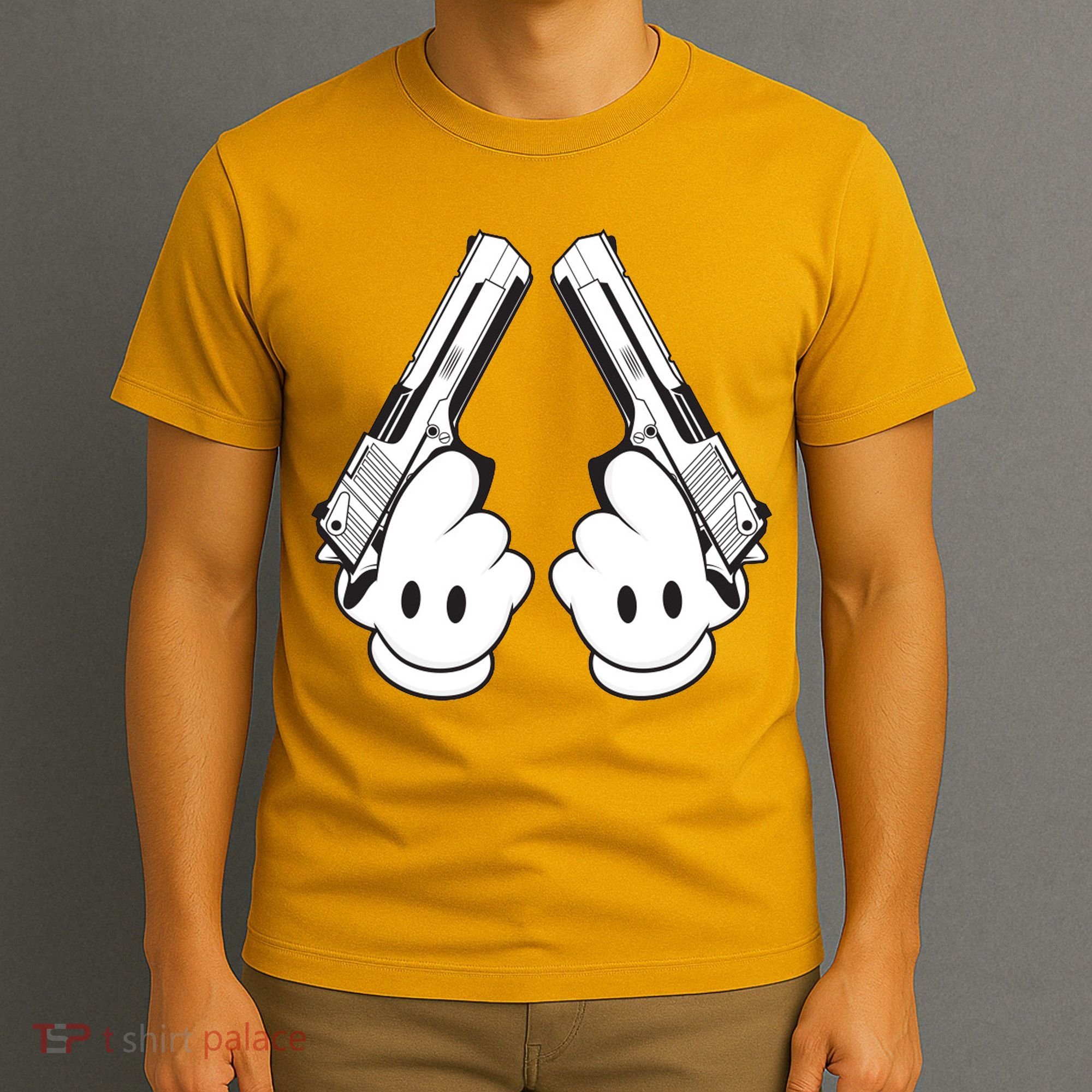 Toon Hand Guns Cartoon T-Shirt