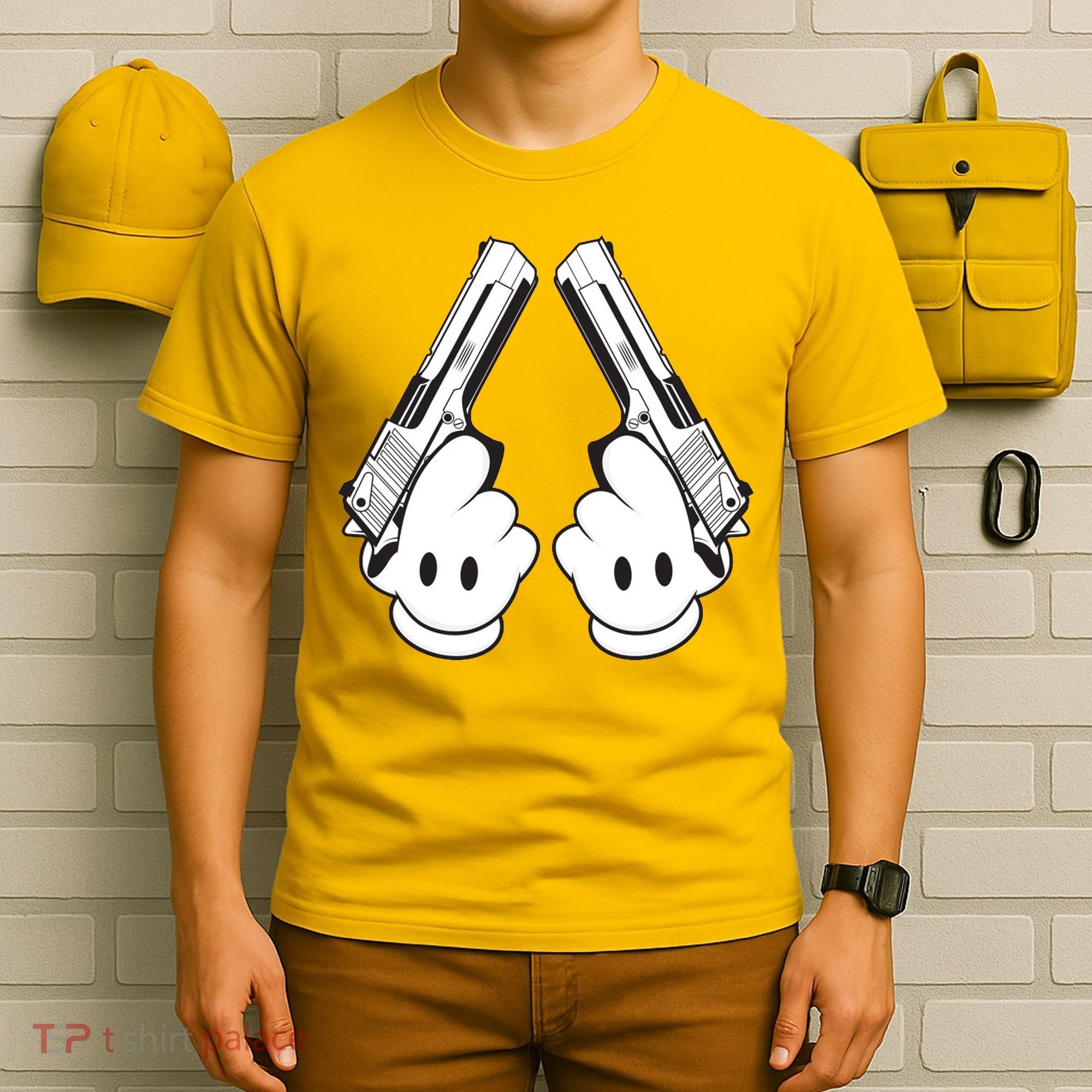 Toon Hand Guns Cartoon T-Shirt