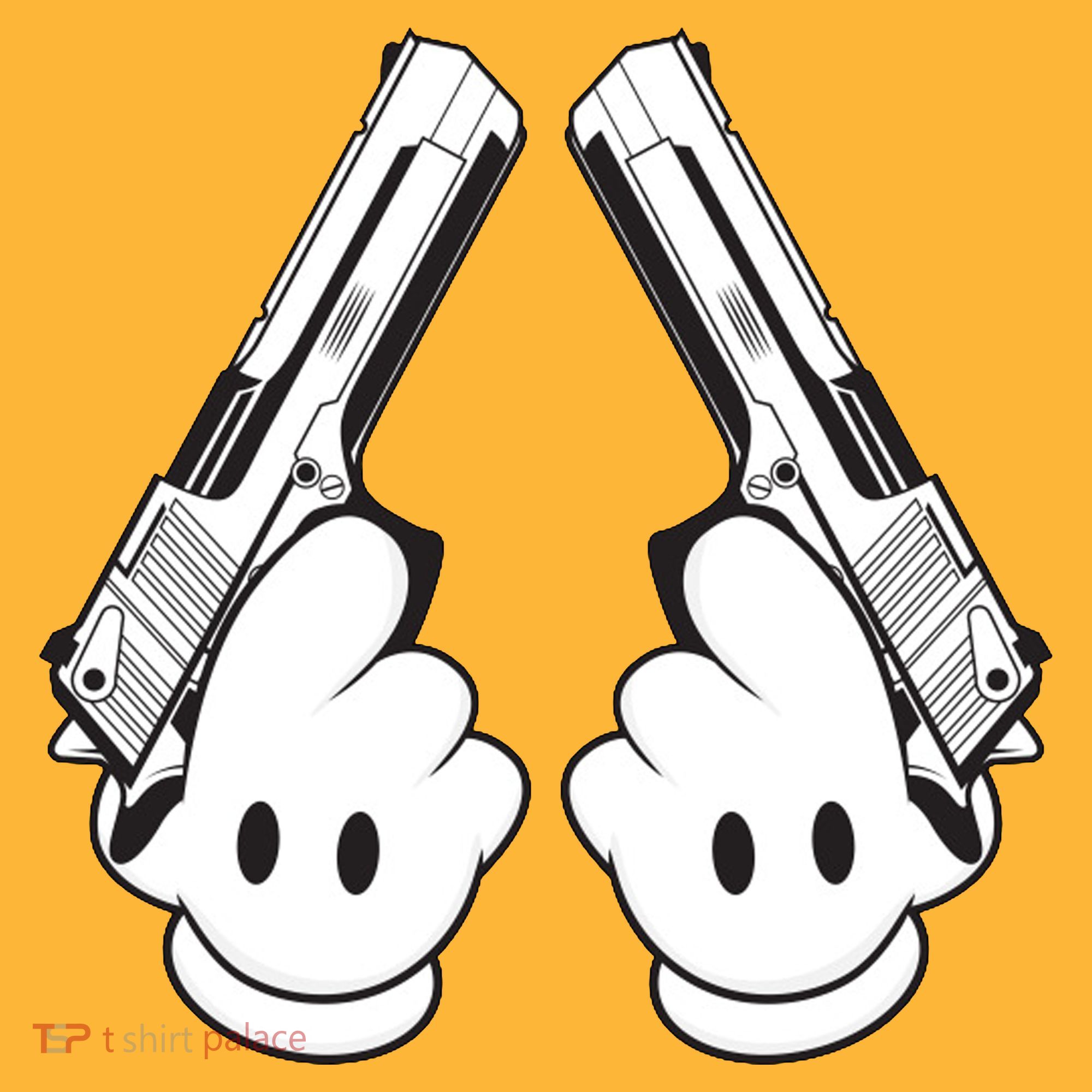 Toon Hand Guns Cartoon T-Shirt