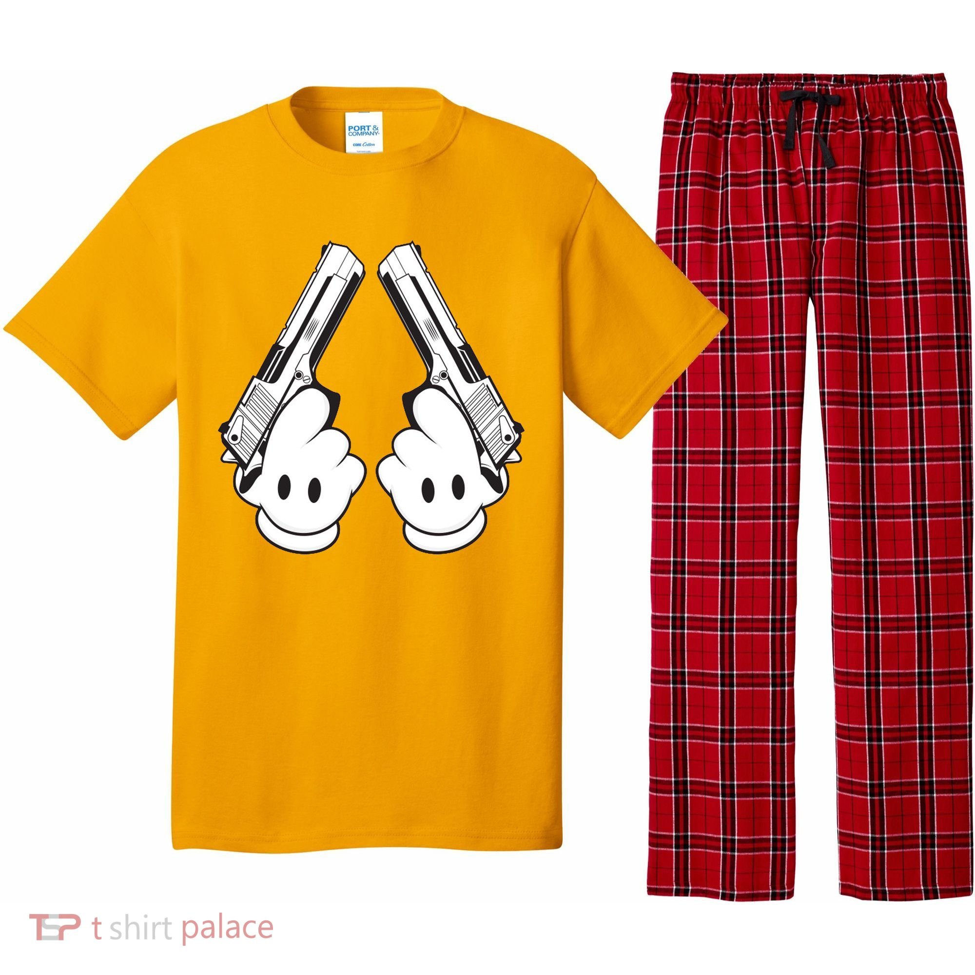Toon Hand Guns Cartoon Pajama Set