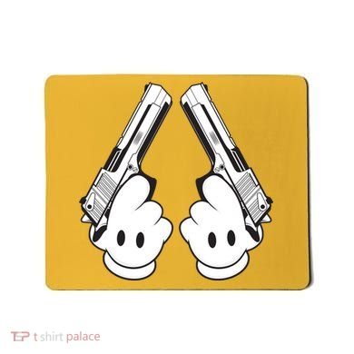 Toon Hand Guns Cartoon Mousepad