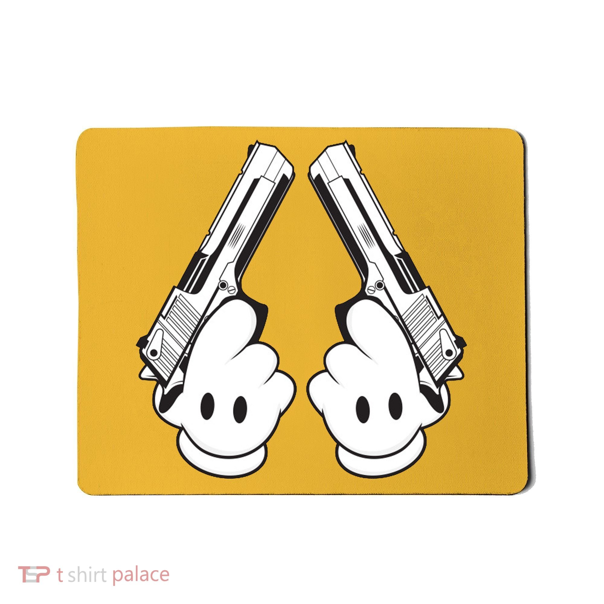 Toon Hand Guns Cartoon Mousepad
