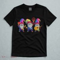 Three Hippie Gnomes Tie Dye Retro Hat Peace Gnome T-Shirt thumb 5