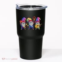 Three Hippie Gnomes Tie Dye Retro Hat Peace Gnome Tumbler thumb 0