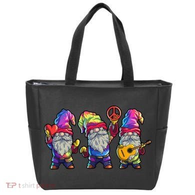 Three Hippie Gnomes Tie Dye Retro Hat Peace Gnome Bag