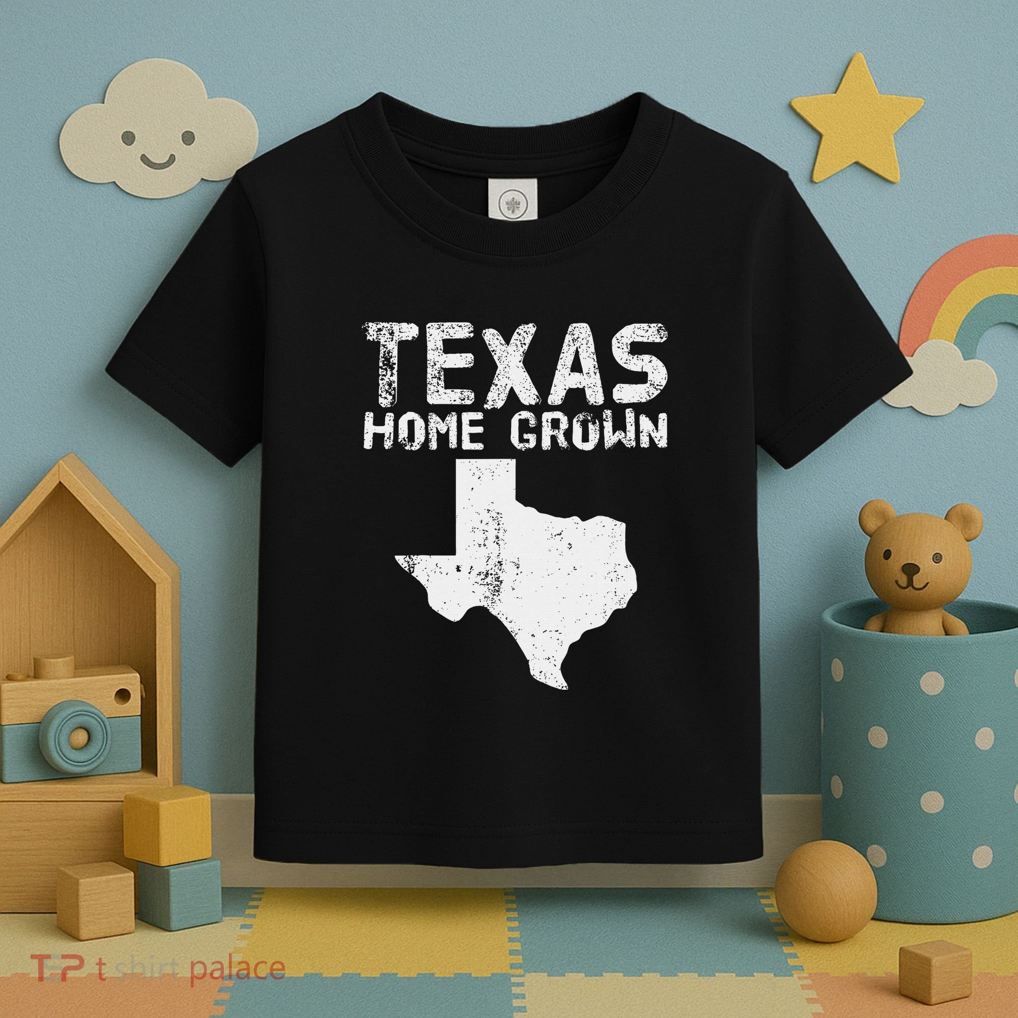 Texas Home Grown Distressed. Texas Native. Texas Born. Tx Toddler T-Shirt