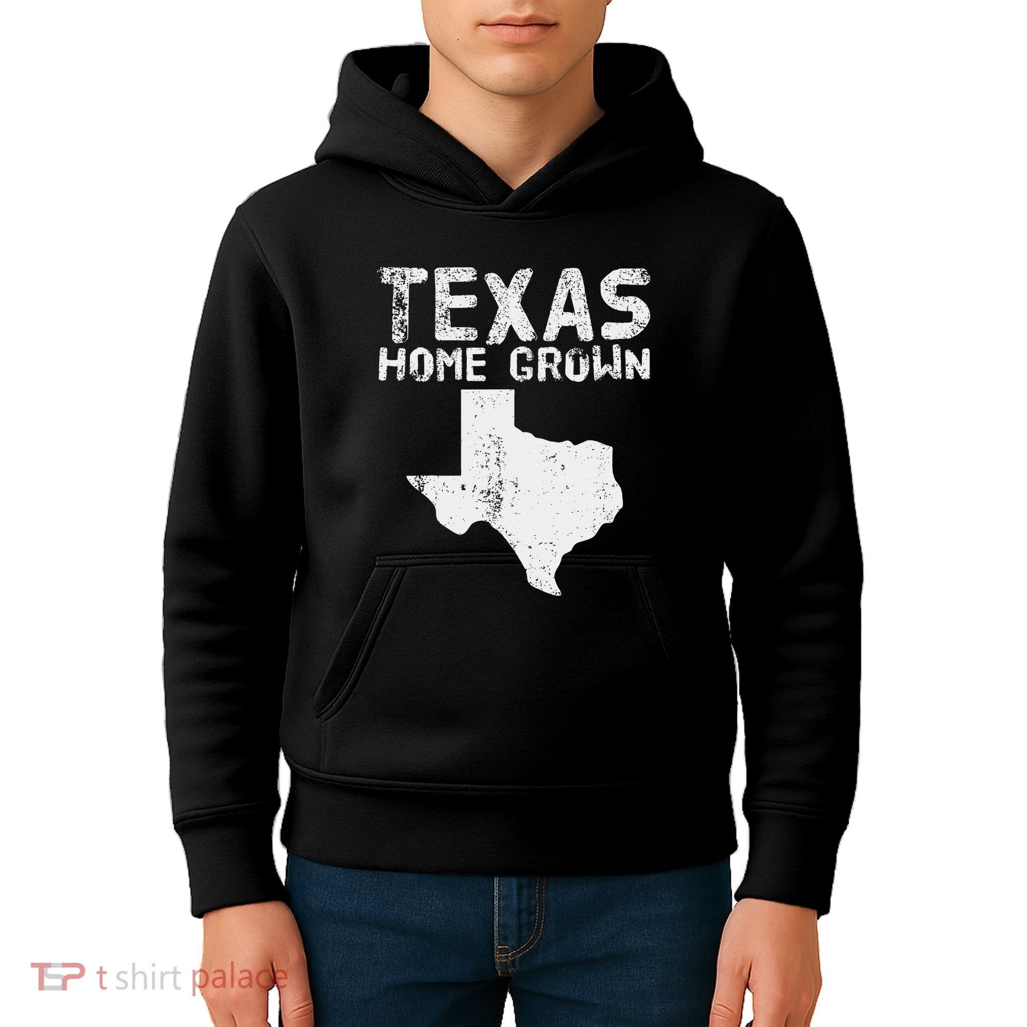 Texas Home Grown Distressed. Texas Native. Texas Born. Tx Kids Hoodie