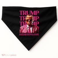 Trump Haters Gonna Hate Funny Trump 2024 USA-Made Doggie Bandana thumb 0