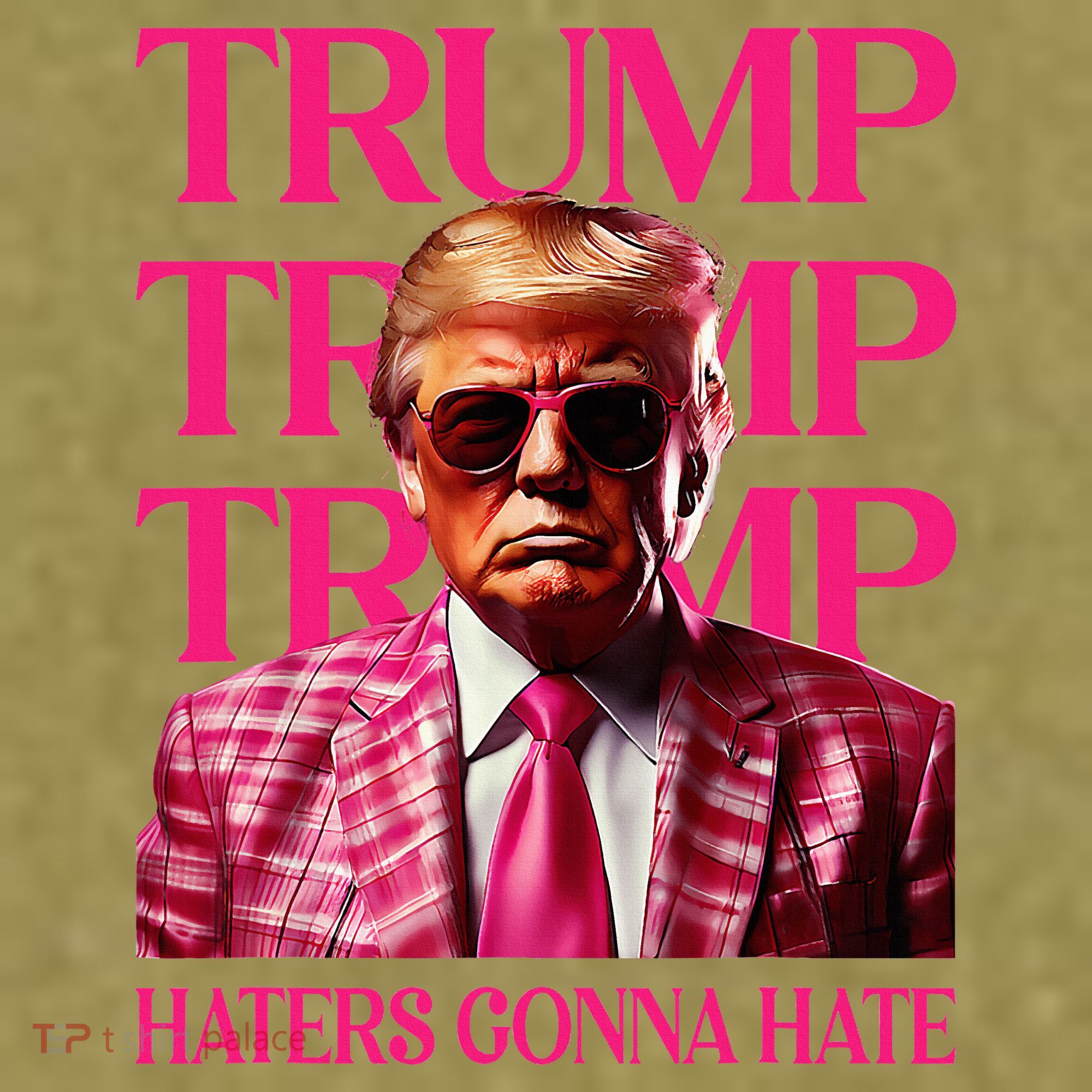 Trump Haters Gonna Hate Funny Trump 2024 Garment-Dyed Women's Muscle Tee