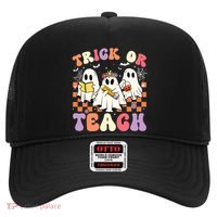 Teacher Halloween Ghost Trick Or Teach Retro Groovy Funny Gift Hat thumb 0