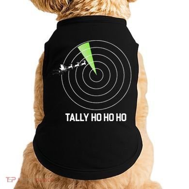 Tally Ho Ho Ho Air Traffic Controller Pilot Christmas Doggie Tank