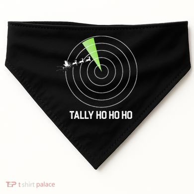 Tally Ho Ho Ho Air Traffic Controller Pilot Christmas USA-Made Doggie Bandana