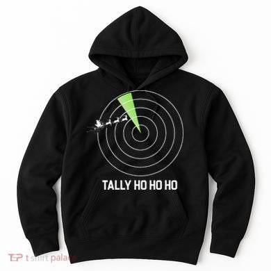 Tally Ho Ho Ho Air Traffic Controller Pilot Christmas Hoodie