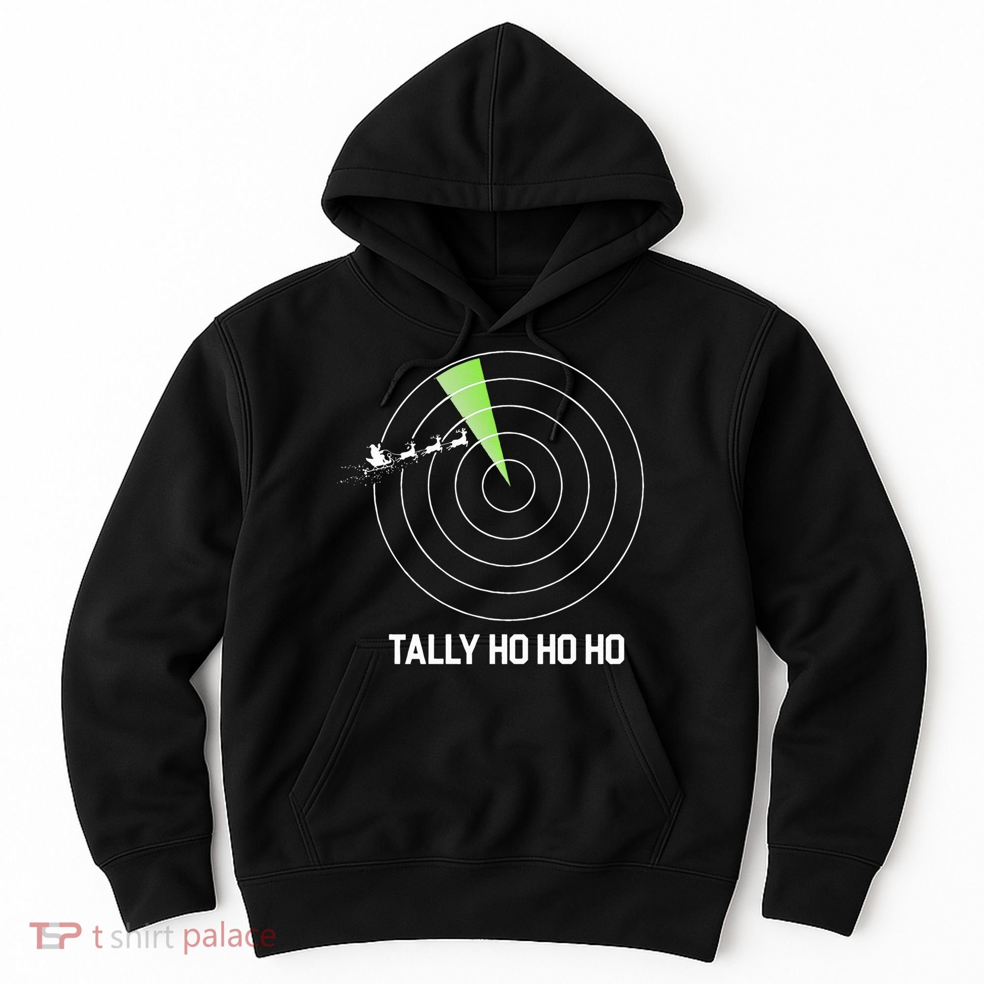 Tally Ho Ho Ho Air Traffic Controller Pilot Christmas Hoodie