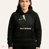 Tally Ho Ho Ho Air Traffic Controller Pilot Christmas Hoodie thumb 5