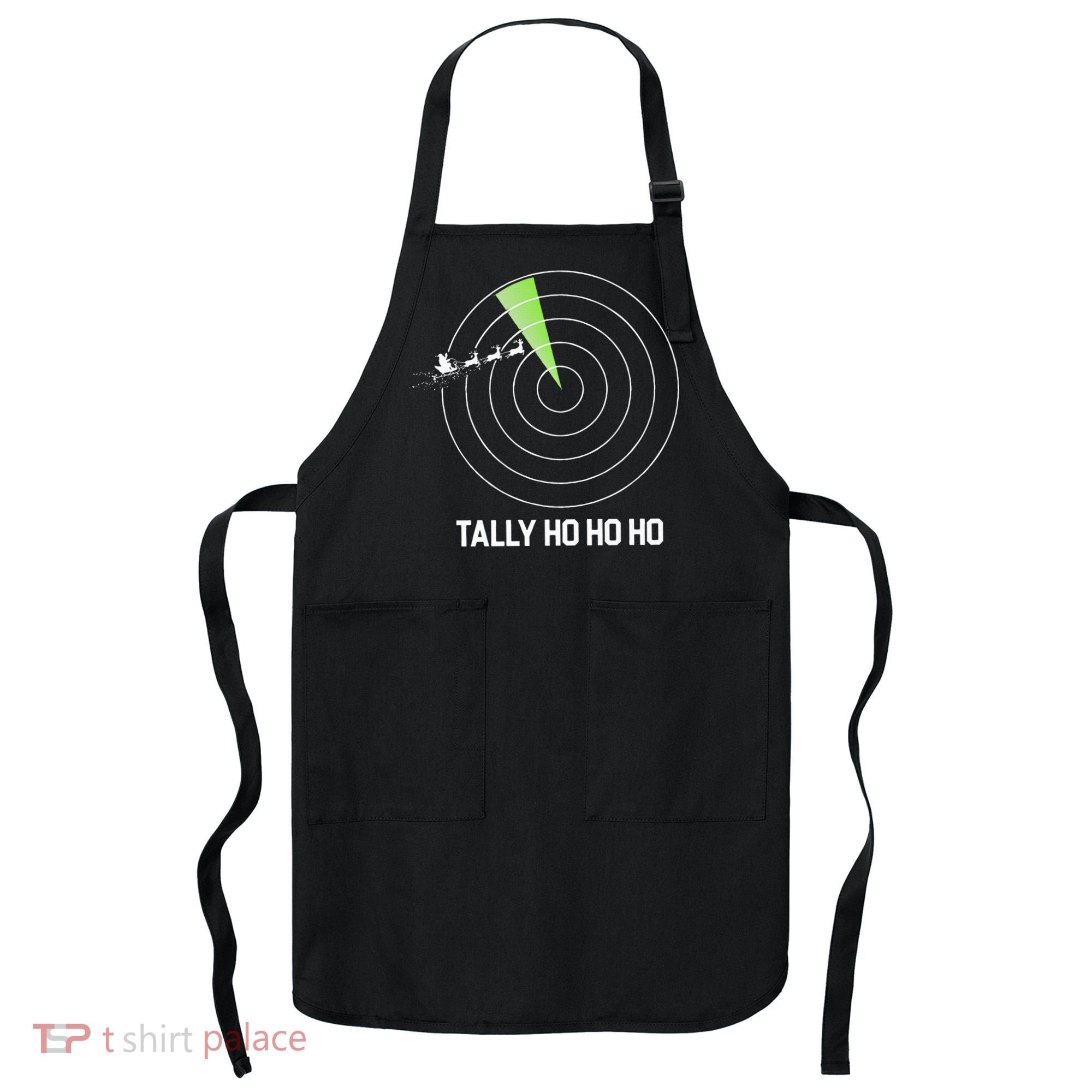 Tally Ho Ho Ho Air Traffic Controller Pilot Christmas Apron