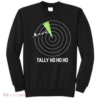 Tally Ho Ho Ho Air Traffic Controller Pilot Christmas Sweatshirt