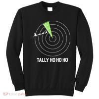 Tally Ho Ho Ho Air Traffic Controller Pilot Christmas Sweatshirt thumb 0