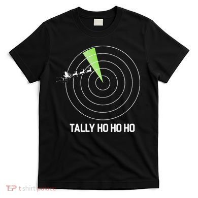 Tally Ho Ho Ho Air Traffic Controller Pilot Christmas T-Shirt