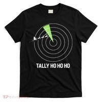 Tally Ho Ho Ho Air Traffic Controller Pilot Christmas T-Shirt thumb 0