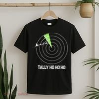 Tally Ho Ho Ho Air Traffic Controller Pilot Christmas T-Shirt thumb 2