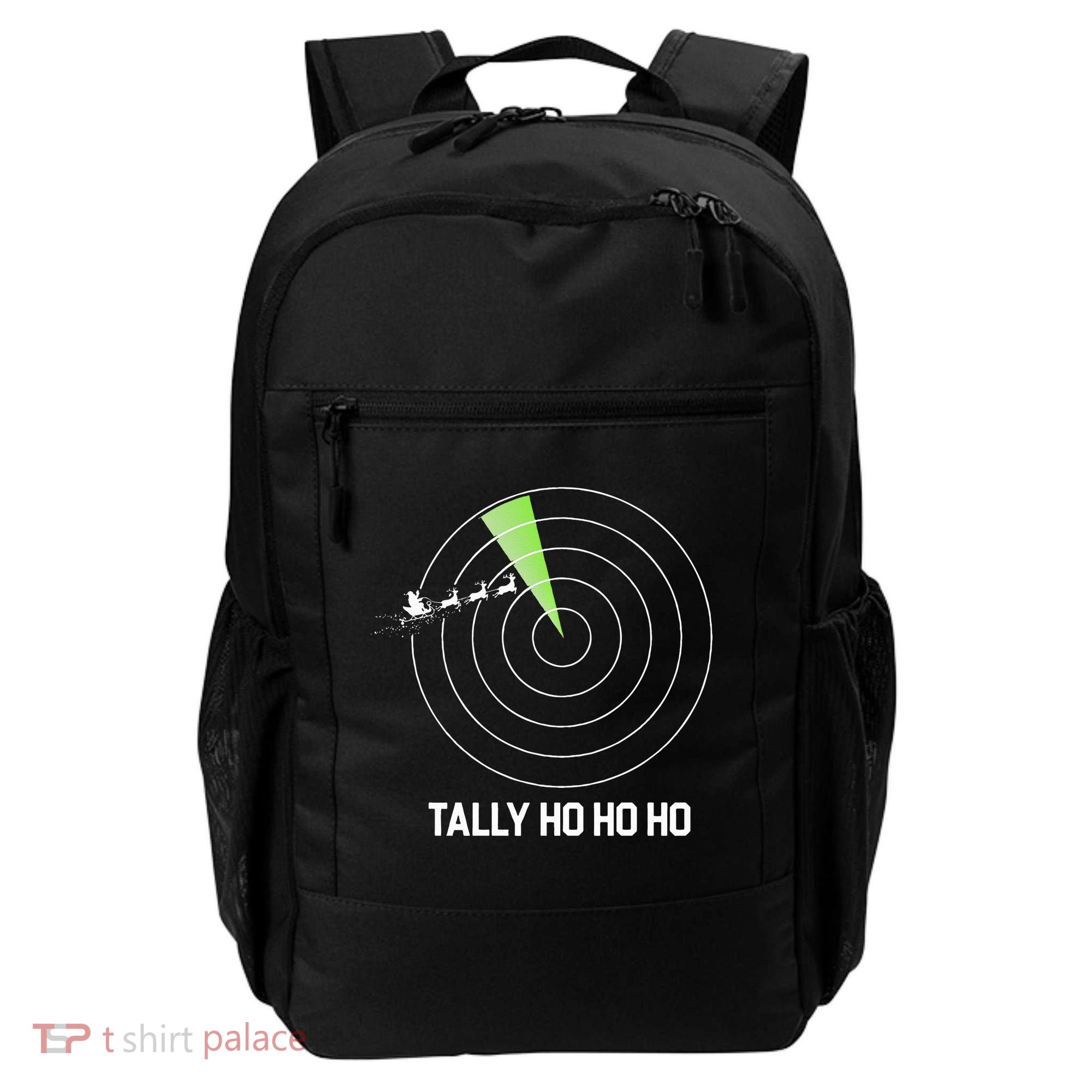 Tally Ho Ho Ho Air Traffic Controller Pilot Christmas Backpack
