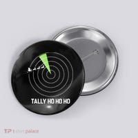 Tally Ho Ho Ho Air Traffic Controller Pilot Christmas Button thumb 0