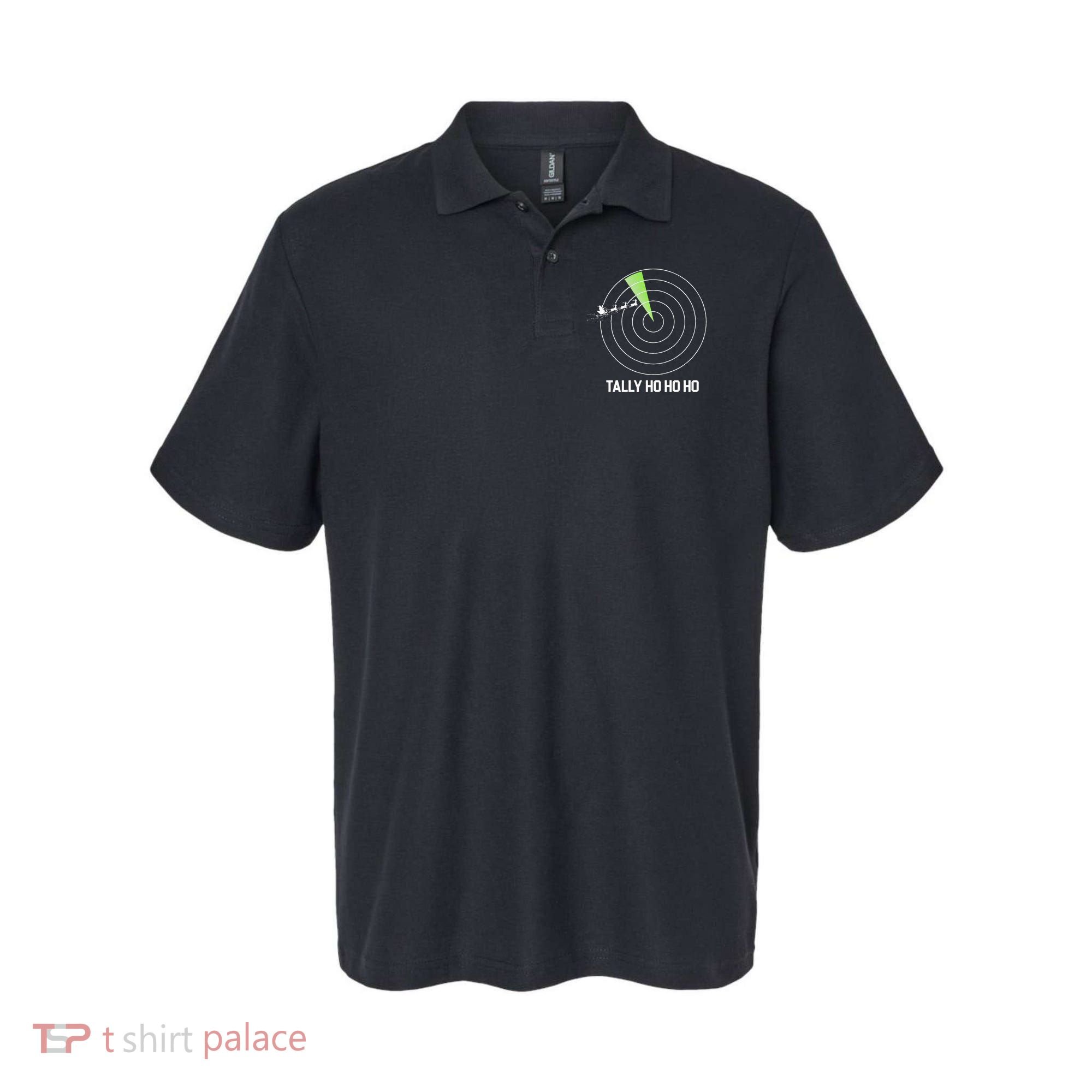 Tally Ho Ho Ho Air Traffic Controller Pilot Christmas Polo