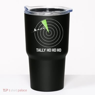 Tally Ho Ho Ho Air Traffic Controller Pilot Christmas Tumbler