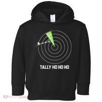 Tally Ho Ho Ho Air Traffic Controller Pilot Christmas Toddler Hoodie thumb 0