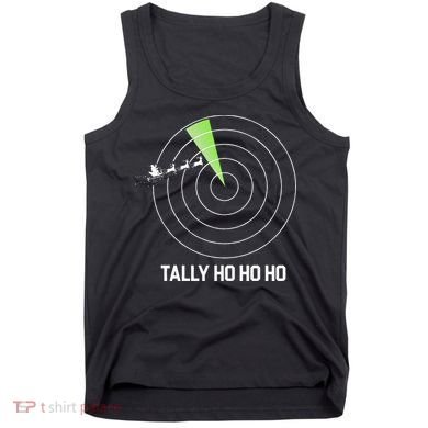 Tally Ho Ho Ho Air Traffic Controller Pilot Christmas Tank Top