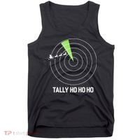 Tally Ho Ho Ho Air Traffic Controller Pilot Christmas Tank Top thumb 0