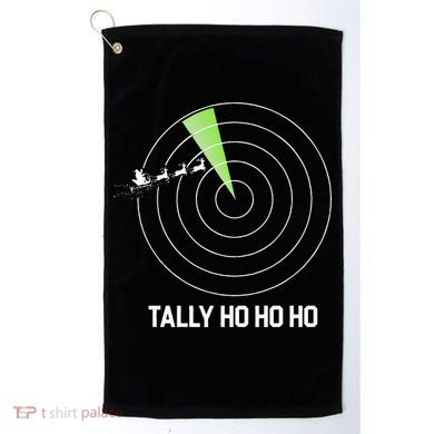 Tally Ho Ho Ho Air Traffic Controller Pilot Christmas Golf Towel