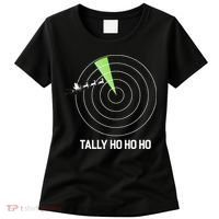 Tally Ho Ho Ho Air Traffic Controller Pilot Christmas Women's T-Shirt thumb 0
