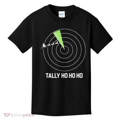 Tally Ho Ho Ho Air Traffic Controller Pilot Christmas Kids T-Shirt