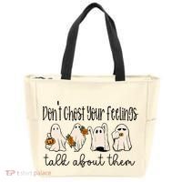 Tal Health Halloween DonT Ghost Your Feelings Halloween Tote Bag thumb 0