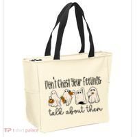 Tal Health Halloween DonT Ghost Your Feelings Halloween Tote Bag thumb 2