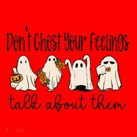 Tal Health Halloween DonT Ghost Your Feelings Halloween Santa Hat thumb 1